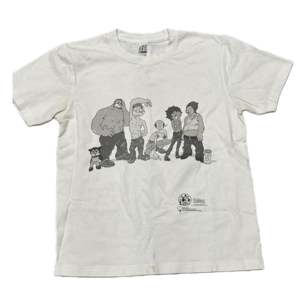 white vintage popeye betty boop cartoon | vintage collectible popeye graphic tee - Picture 6 of 6